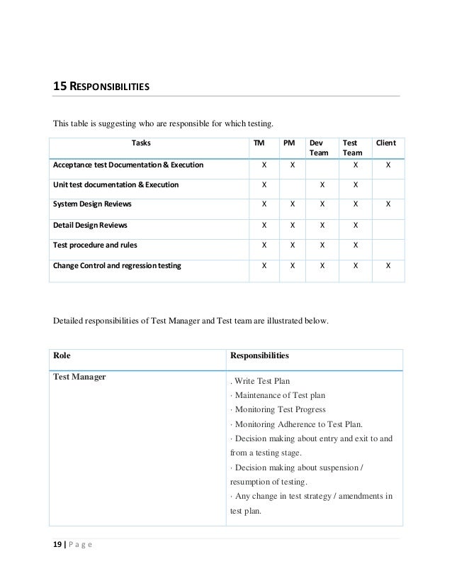 software test plan template simple test plan example